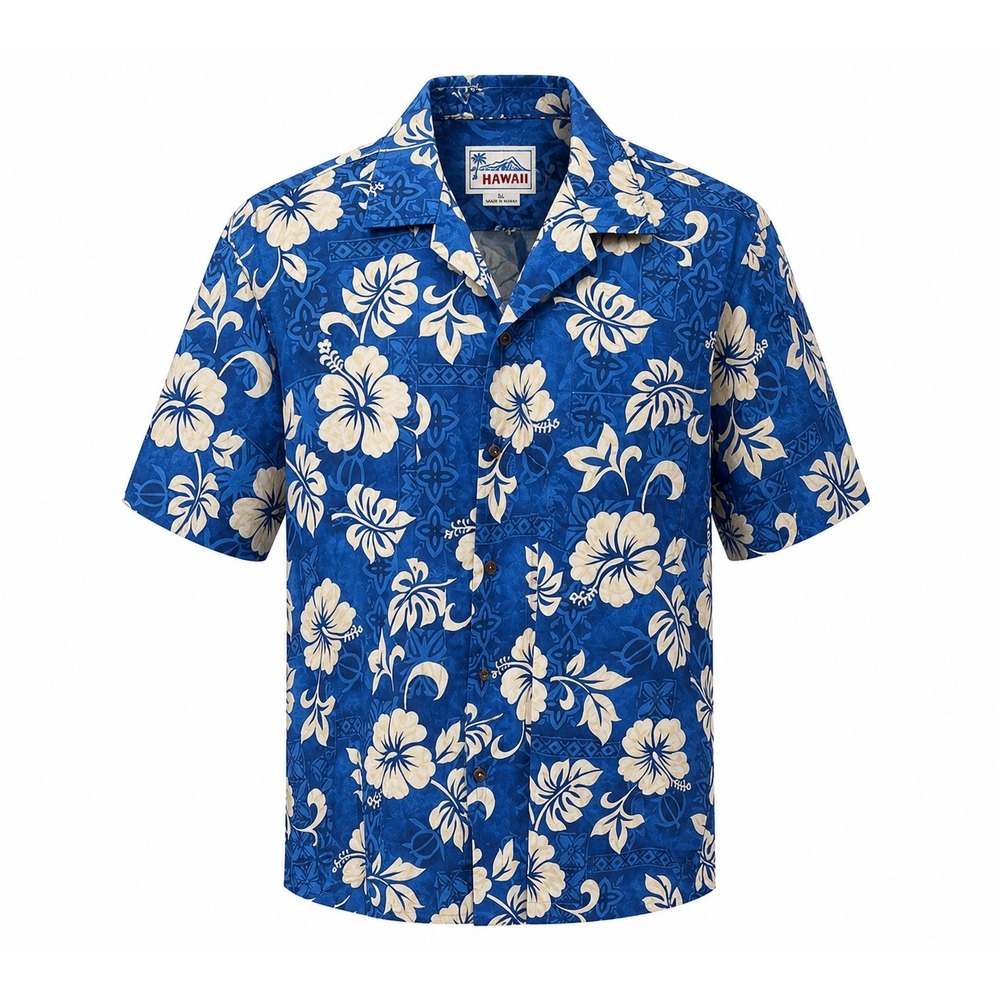 Hawaii Hibiscus‎ Floral Cotton mens XL Aloha Shirt travel vacation resortwear
